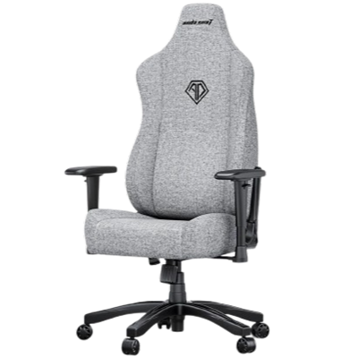 AndaSeat Novis Ultra L Series Best Budget Ergonomic Gaming Chair, Head & Lumbar Pillow, Premium Linen Fabric, Ash Grey