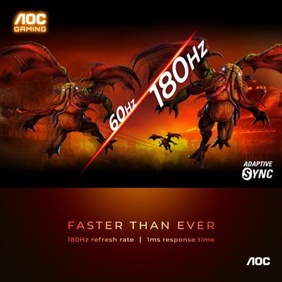 AOC 27G15N - 180Hz 1080p FHD VA 27" Gaming Monitor