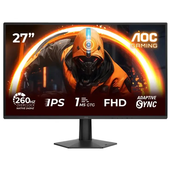 AOC 27G50Z 27 Inch FHD Gaming Monitor, 260Hz OC, Fast IPS 0.3ms, HDR10, Adaptive Sync