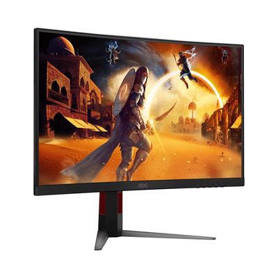 AOC CQ27G4 27" Curved Gaming Monitor, QHD 2K 2560x1440, 1500R VA, 180Hz 0.5ms, AMD FreeSync Premium, Height Adjustable Stand, Xbox PS5 Switch Compatiable