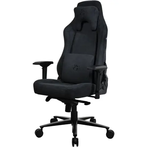 Arozzi Vernazza Supersoft Upholstery Material has a Unique Velvety Texture That is Fluid-Repellant and Breathable with Memory Foam Lumbar Support 4D Armrest for Office and Gaming Chair - Pure Black