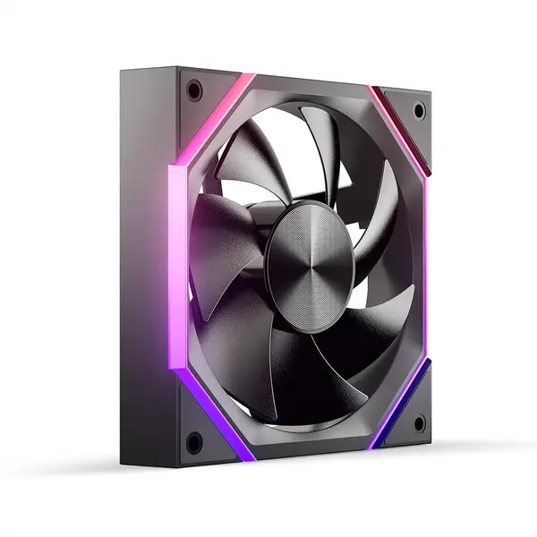 Asiahorse Nyota 120mm Case Fan with Efficient Cooling, ARGB Fan Lighting, 800-2000RPM Speed Control, and Whisper-Quiet Operation Under 29 dB, Unique Design for PC (1-Pack Forward Blade, Black)