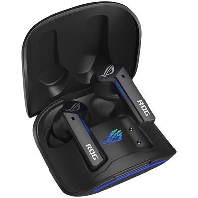 Asus Rog Cetra True Wireless Gaming Earbuds, Low-Latency Bluetooth Earbuds, Active Noise Cancelation, 27-Hour Battery Life, IPX4 Water Resistance, Headphone with Wireless Charging, Black