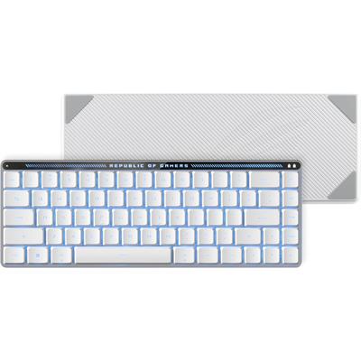 Asus Rog Falchion RX Low Profile 65% Wireless Gaming Keyboard with ROG RX Red Low-Profile Switches, Tri-Mode Connection with ROG SpeedNova, Silicone Dampening Foam, Touch Panel, and MacOS Support