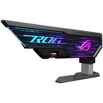 Asus Rog Herculx Graphics Card Holder (Tool-Free Design, Included Spirit Level, Solid zinc Alloy, 72-128mm, Aura Sync)