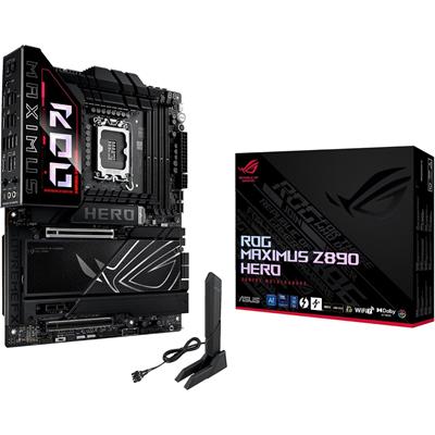 Asus Rog Maximus Z890 Hero Intel Z890 LGA 1851 ATX Motherboard, Advanced AI PC-Ready, 22+2+1+2 Stages, DDR5, WiFi 7, 3X PCIe 5.0 M.2, Thunderbolt 4, USB Type-C, AI Overclocking/Cooling/Networking