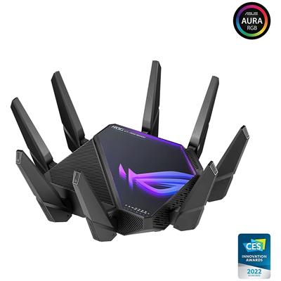 Asus Rog Rapture GT-AXE16000 WiFi 6E Gaming Router - Quad-Band, 6 GHz Ready, Dual 10G Ports, 2.5G WAN Port, AiMesh Support, Triple-level Game Acceleration, Lifetime Internet Security, Instant Guard