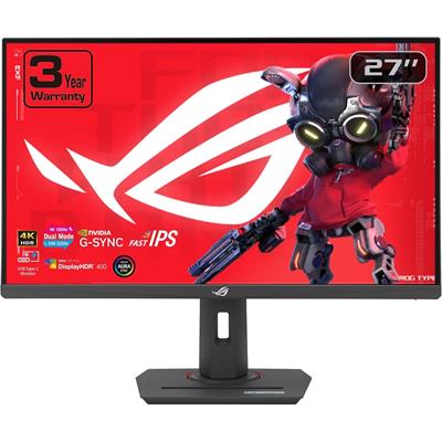 Asus Rog Strix XG27UCG 27” 4K HDR USB-C Gaming Monitor – UHD (3840x2160) Dual Mode (4K 160Hz or FHD 320Hz), 1ms, Fast IPS, Extreme Low Motion Blur Sync, G-SYNC Compatible, AI Gaming