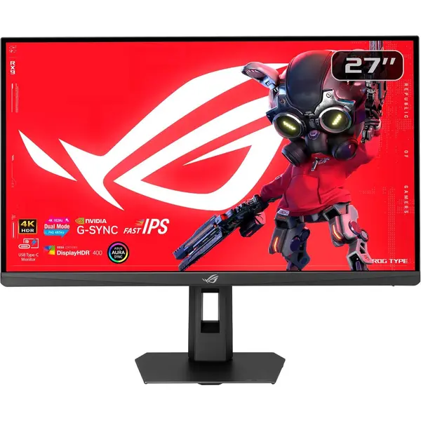 Asus Rog Strix XG27UCGR 27” 4K HDR USB-C Gaming Monitor – Dual Mode (4K 162Hz or FHD 485Hz), 0.3ms, Fast IPS, Extreme Low Motion Blur Sync, G-SYNC Compatible, DisplayWidget