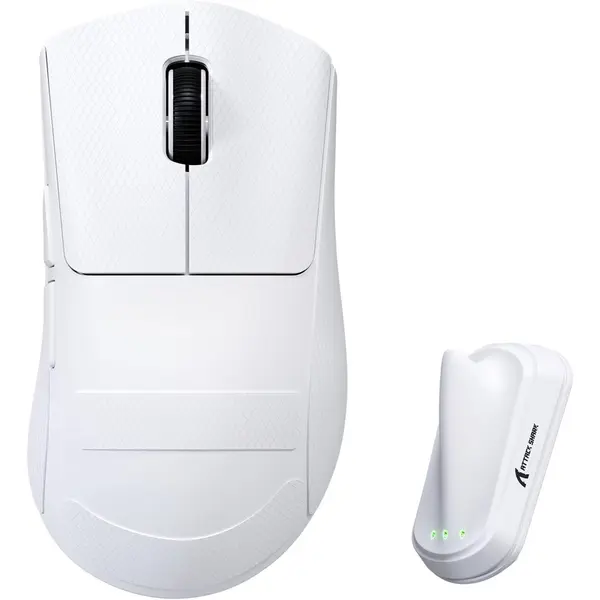 Attack Shark V8 8K Wireless Gaming Mouse, 42000 DPI, PAW3950 MAX Sensor, 59g Lightweight, Nordic54L15 MCU, 400h Battery Life, Triple Modes, Gaming Accessories for PC/Laptop/Mac (White)