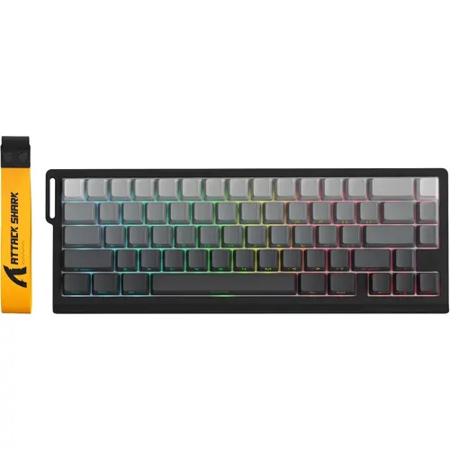 Attack Shark X68 PRO HE Wireless Rapid Trigger Gaming Keyboard with Adjustable Actuation, 8K Polling Rate, Hall Effect Magnetic Switch, Hot-Swap, RGB Backlit, BT/2.4GHz/Wired, for FPS Games (Moonlit Night)