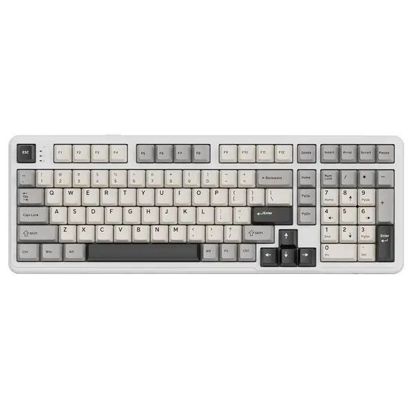Attack Shark X98 Wireless Mechanical Keyboard, Tri-Mode BT5.0/2.4GHz/USB-C Hot-Swappable, Gasket Mount with Pre-lubed Linear Switches, PBT Keycaps, RGB Backlit Gaming Keyboard for PC/Tablet/PS5/Xbox (Cheese White)