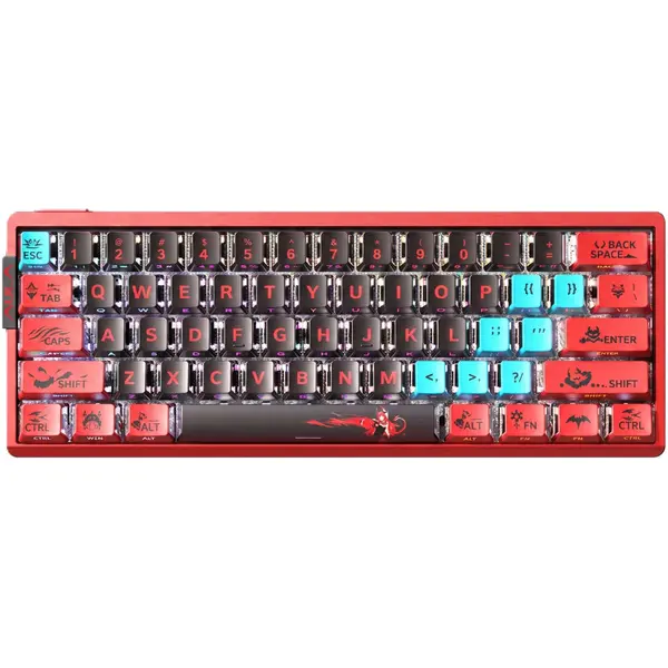 Aula AG60 Max Mechanical Aluminum Wired Gaming Keyboard - Magnetic Switch RT0.001, Frostcore Switch, Dual Engine, Firefly Heat Sublimation Red