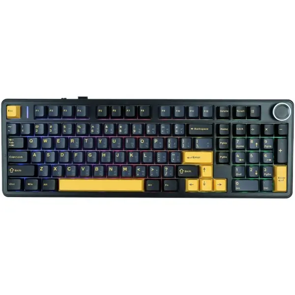 Aula F99 PRO Wireless Gaming Keyboard with 8000mAh Battery, Hot Swappable Creamy Keyboard, 2.4GHz/Type-C/BT5.0, NKRO, RGB Backlit for Win/Mac/Gaming (Thunder Black)