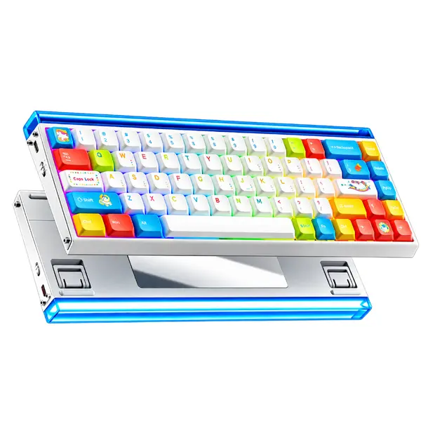 Aula Hero 68 Mini Air Hall Effect Gaming Keyboard, Dual 8K Polling, 0.005mm Rapid Trigger, 128KHz Scan Rate, Tri-Mode Wireless, 6000mAh Battery, Low-Profile Magnetic Switches – Rainbow Horse