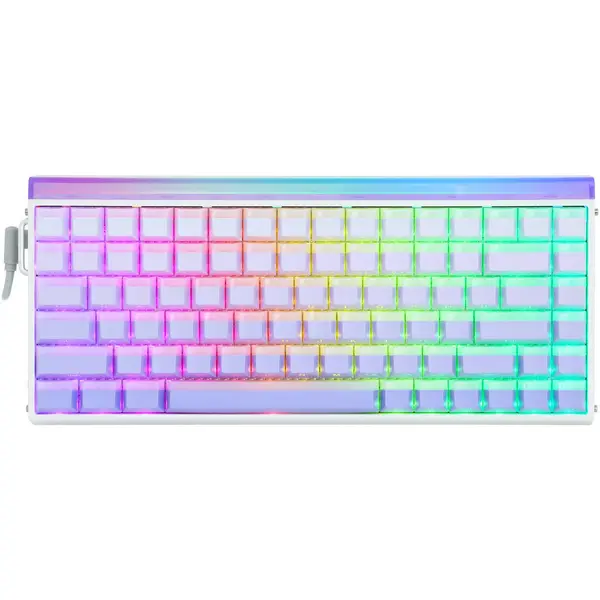 Aula Hero 84 HE 75% Mechanical Gaming Keyboard, Hall Effect Magnetic Switches Keyboard, 8000Hz Polling Rate, RGB Neon Light Box, Hot-Swappable Side-Printed PBT Keycaps, Gamer Keyboards for PC/Mac (Gradient Purple)