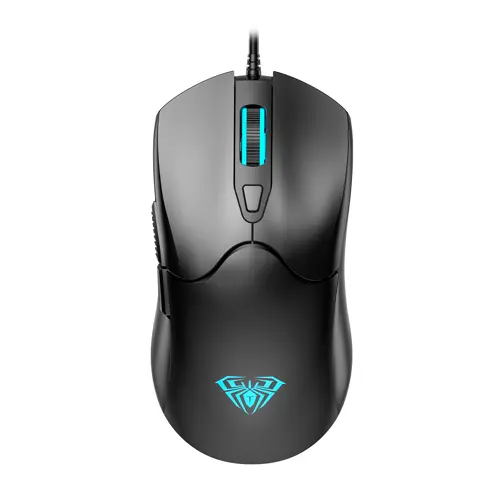Aula Mountain S13 RGB Gaming Mouse with Side Buttons, Rainbow LED Backlit, 3600 DPI Adjustable Ergonomic Optical (Black)