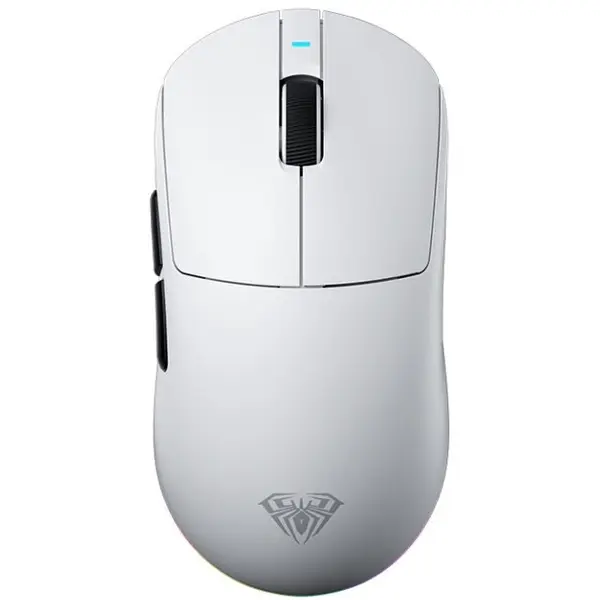 Aula V9 Pro Ultra-Lightweight Tri-Mode Wireless Gaming Mouse - PAW3395 Sensor, 26,000 DPI, Dual 8K Polling Rate, Omron Optical Switches (White)