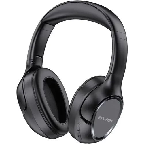 Awei A770BL Bluetooth 5.0 Earphone Wireless Headphone With Microphone Deep Bass Headset IPX5 Waterproof For Smartphone with 3.5mm Aux Jack (Black)