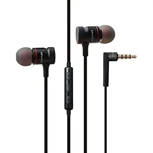 Awei ES-70TY Stereo Headphones with Mic, 3.5 mm - Black
