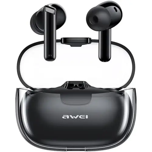 Awei T52 Wireless Bluetooth Earbuds with Noise Cancelling, Compatible with iPhone & Android, Waterproof and Ideal for Gaming with Microphone - Enjoy Sound