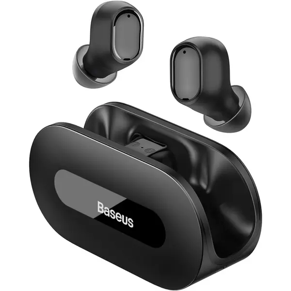 Baseus Bowie EZ10 True Wireless Earbuds, Mini In-Ear Wireless Headphones With Bluetooth 5.3, Smart Touch Control Wireless Earphone and Earpods, 25H Playtime With Type C Rapid Charging Case – Black