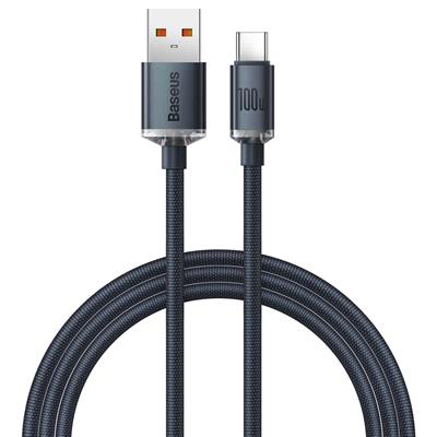Baseus Crystal Shine Series Fast Charging Data Cable Type-C 100W - 1.2 Meter (Black)