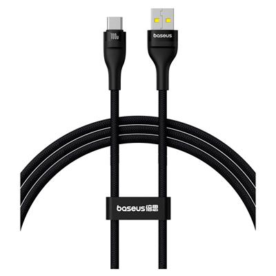 Baseus Flash 2 USB-A To Type-C Cable 100W For Iphone 15 16 Series Samsung Pixel Oneplus Huawei, Black - 2M