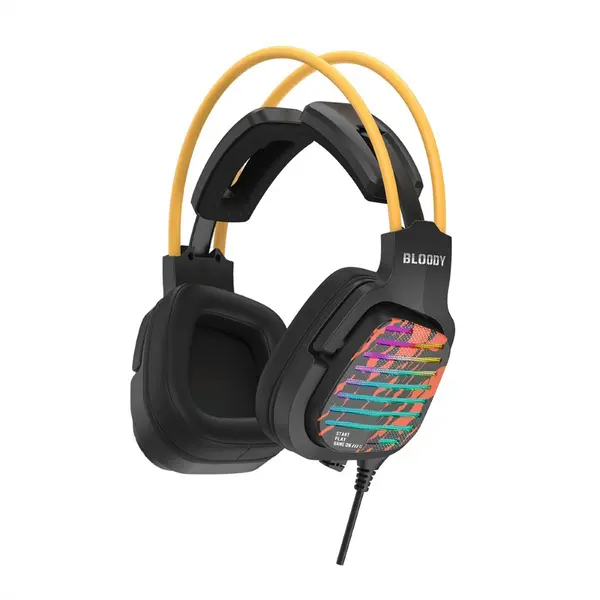 Bloody G565 RGB Gaming Headset, 7.1 Virtual Surround Sound, Energy Black