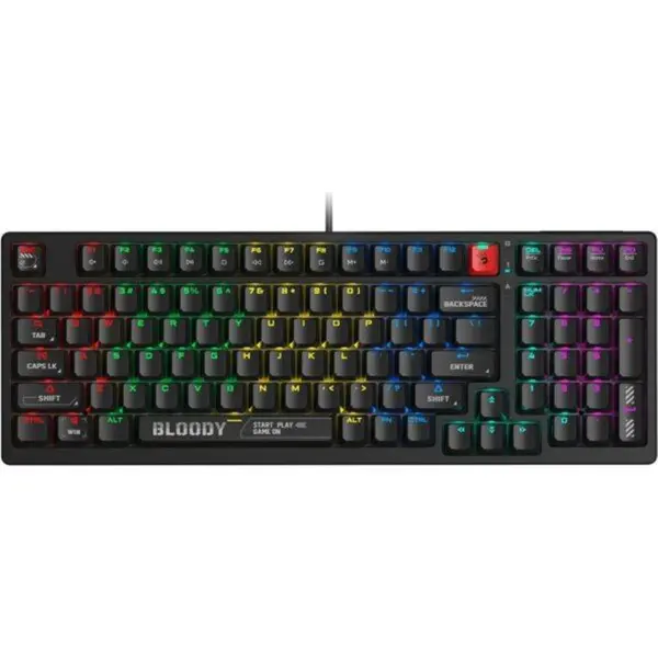Bloody S98 BLMS Mechanical Gaming Keyboard 80% Compact 98-Key - Bloody Black, US Layout