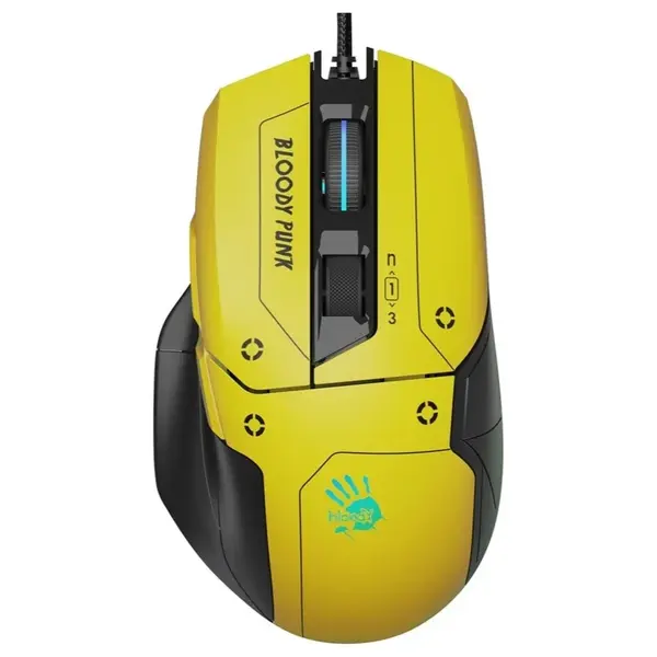 Bloody W70 Max RGB Wired Gaming Mouse 10000 CPI - Punk Yellow