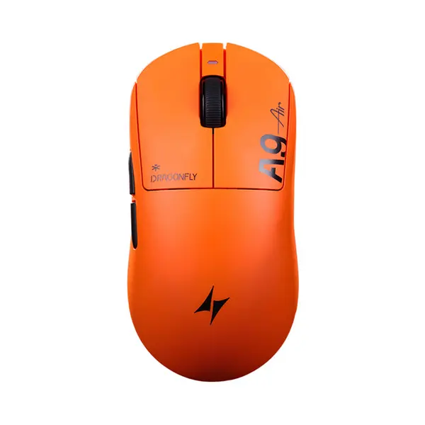 ATK Dragonfly A9 Air+ Wireless Gaming Mouse, PAW3955 Master Sensor, DPI up to 50,000, 47g Lightweight, 8K Polling, 300 Hr Battery Life, All-New Nano Coating, Dual-Mode 2.4G/Wired - Sunset Orange