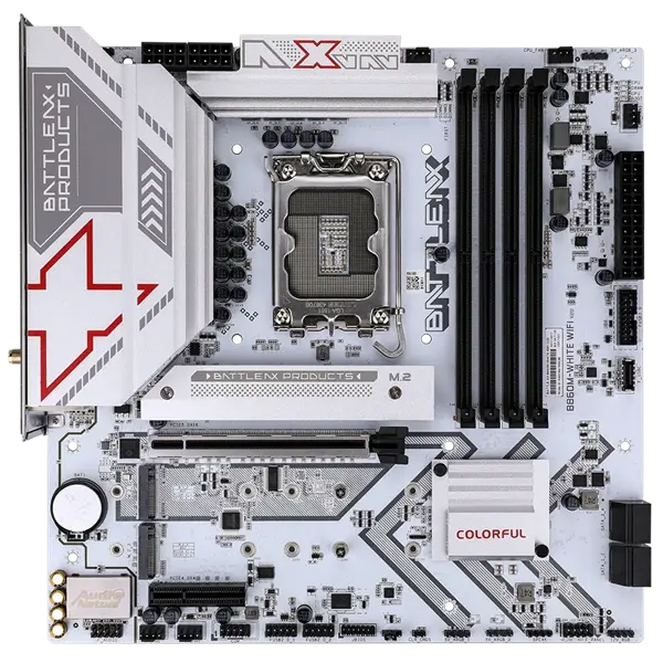 Colorful Battle-Ax B860M-White Wifi V20 DDR5 Intel Core Ultra Series 2 microATX Motherboard