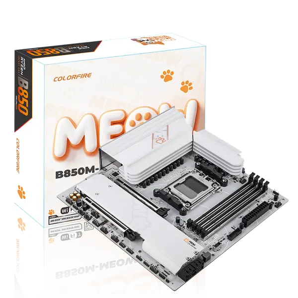 Colorful Colorfire B850M-Meow Wifi7 V14 DDR5 AMD AM5 microATX Motherboard