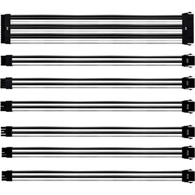 Cooler Master Colored Extension Cable Kit - White & Black