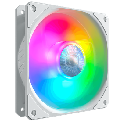 Cooler Master SickleFlow 120 ARGB White Edition Case & Cooling Fan - ARGB Motherboard Compatible, White Air Balance Blades, 62 CFM, 2.5 mmH2O, 8 to 27 dBA - ARGB
