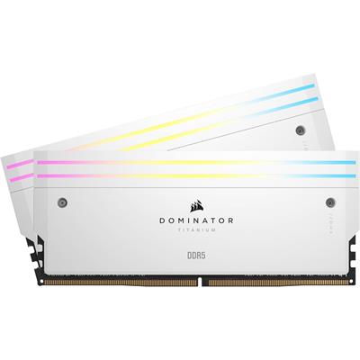 Corsair Dominator Titanium RGB 96GB (2x48GB) 6400MHz CL32 DDR5 RAM Intel XMP iCUE Compatible Computer Memory - White