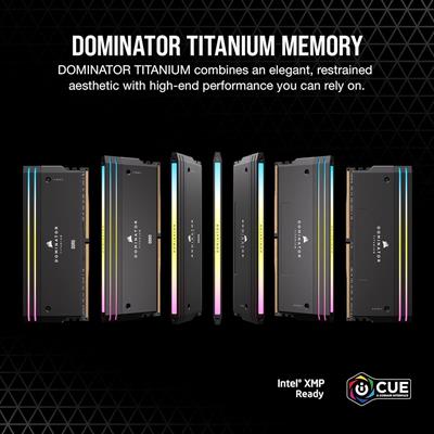 Corsair Dominator Titanium RGB 96GB (2x48GB) 6600MHz CL32 DDR5 RAM Intel XMP iCUE Compatible Computer Memory - Black