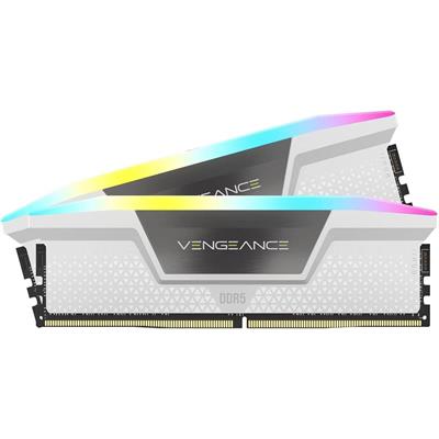 Corsair Vengeance RGB 64GB (2x32GB) 5200MT/s C40 DDR5 DRAM Memory Kit - White