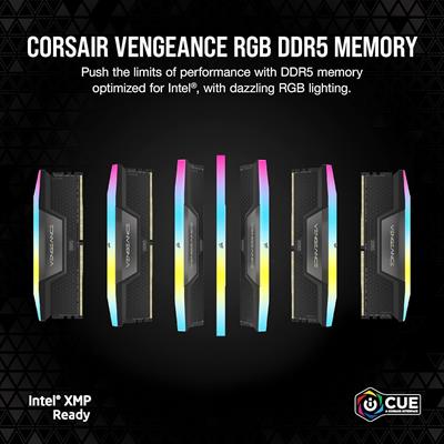 Corsair Vengeance RGB 96GB (2x48GB) 5600MHz CL40 DDR5 RAM Intel XMP iCUE Compatible Computer Memory - Black