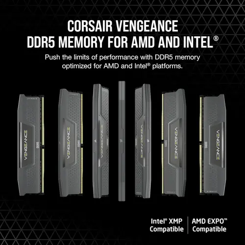 Corsair Vengeance 96GB (2x48GB) 6000MHz CL30 DDR5 AMD Expo Intel XMP iCUE Compatible Computer Memory – Black