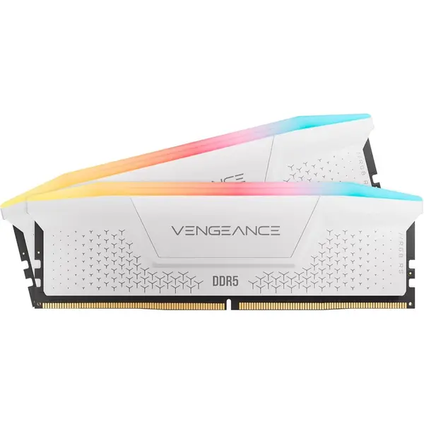 Corsair Vengeance RGB RS 32GB (2x16GB) 6000MT/s CL36 DDR5 DRAM AMD Expo Intel XMP Memory Kit - White