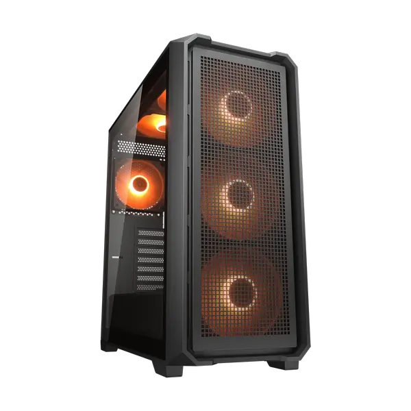 Cougar MX600 Air Pro Mid-Tower ATX Gaming PC Case, 6x ARGB Fans (Black)