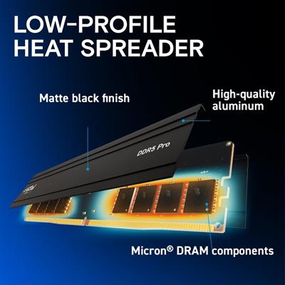 Crucial Pro 64GB (2x32GB) 5600MHz CL46 DDR5 RAM Kit, Intel XMP 3.0, AMD EXPO, UDIMM Desktop Computer Memory (PC)