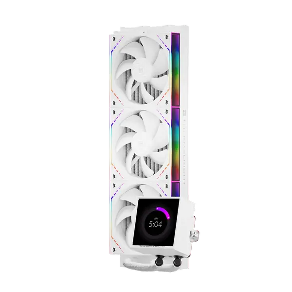 Thermalright Peerless Vision 240 ARGB White AIO 240mm CPU Liquid Cooler - 3.95" LCD Square Screen, Wireless Splicing Fans