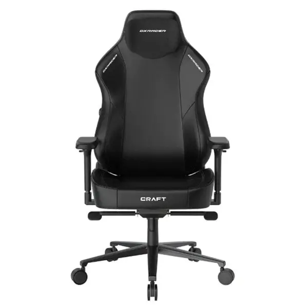 DXRacer Craft Series Gaming Chair, 2D Integrated Lumbar Support, 4D Armrests, Class 4 Hydraulics, Back Recline Support, Extra Large Size, Black