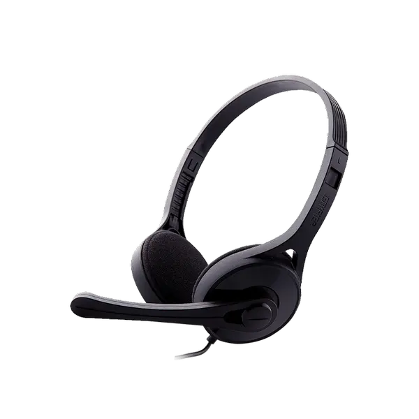 Edifier K550 – USB Wired Headset with Noise Cancelling Microphone, Lightweight On-Ear Design, In-Line Controls for PC/Laptop/Office (Black)