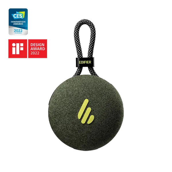 Edifier MP100 Plus – Portable Wireless Bluetooth Speaker with RGB LED Lighting, IPX7 Waterproof, 10H Battery, TWS Pairing, Outdoor (Forest Green)