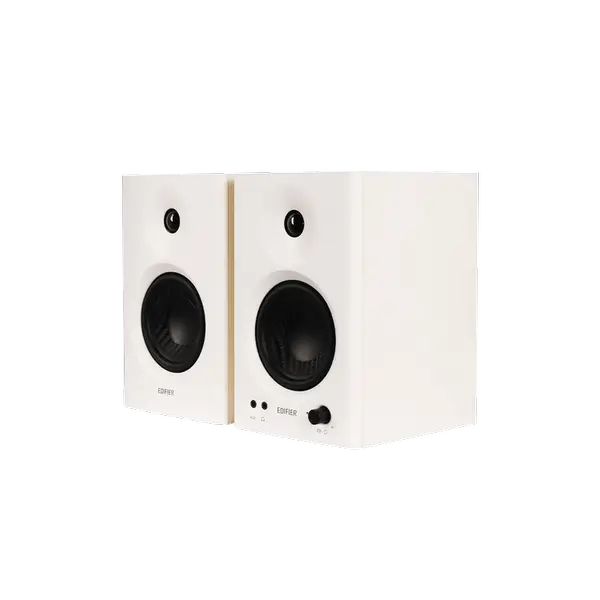 Edifier MR4 42W Powered Monitor Speakers, 1" Tweeter & 4" Woofer, Balanced TRS/RCA/AUX, Monitoring/Music Mode, for PC/PS5/TV, Music Production & Gaming (White)
