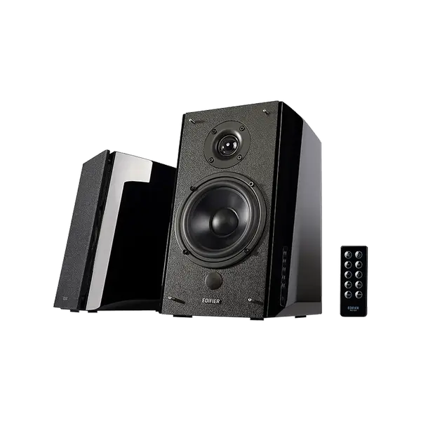 Edifier R2000DB – Active Bookshelf Speakers 2.0 Bluetooth 5.0 with Optical Coaxial Inputs, Subwoofer Out, Remote Control (Black)